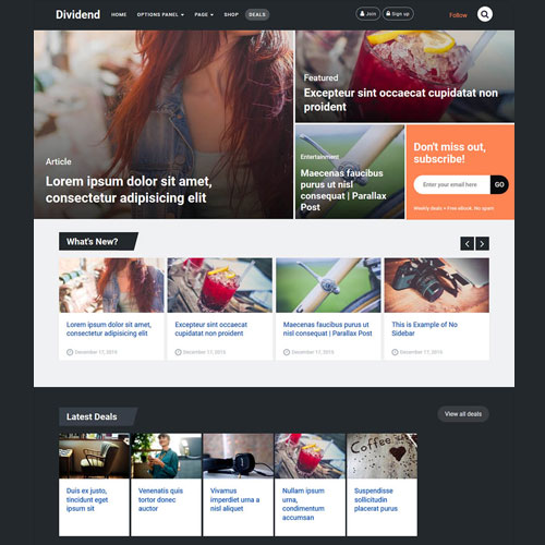 MyThemeShop Dividend WordPress Theme 1.2.5