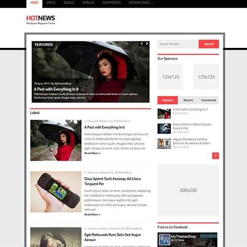 MyThemeShop Hotnews WordPress Theme 2.2.2