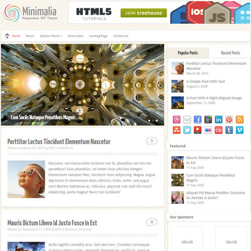 MyThemeShop Minimalia WordPress Theme 1.3.1