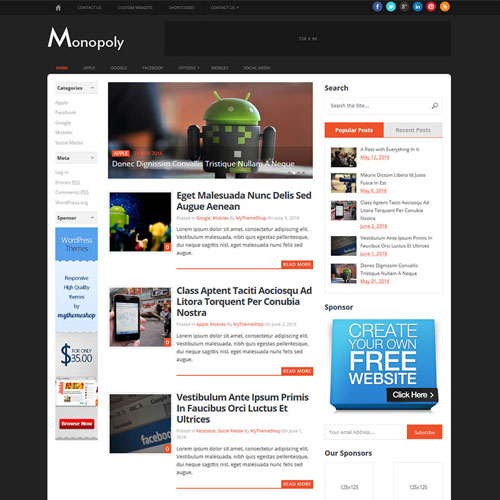 MyThemeShop Monopoly WordPress Theme 1.1.1