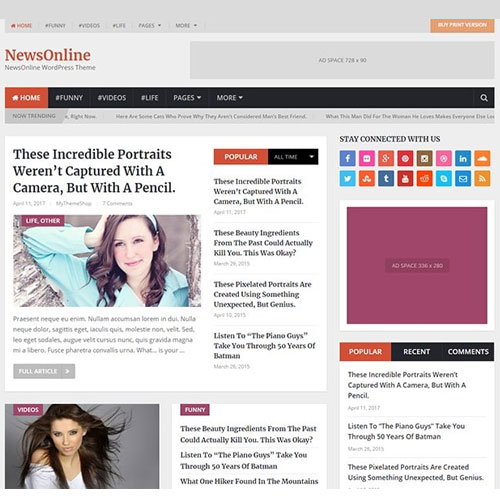 MyThemeShop NewsOnline WordPress Theme 1.2.9