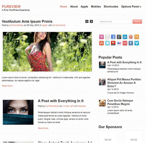 MyThemeShop Pureview WordPress Theme 1.1.2