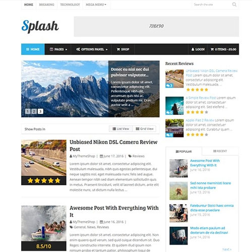 MyThemeShop Splash WordPress Theme 3.3.10