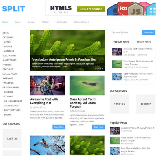 MyThemeShop Split WordPress Theme 1.1.2