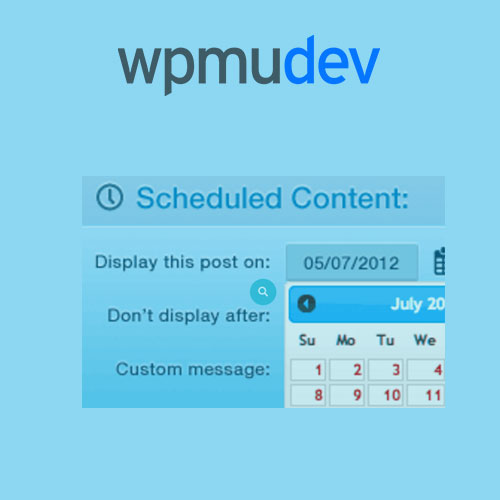 WPMU DEV Schedule Selected Content 1.2.2